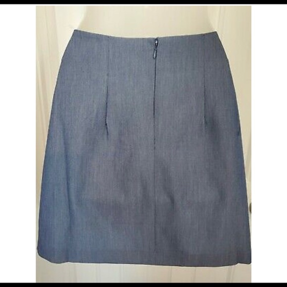 BCBG Asymmetrical Mini Skirt Chambray NWT - Picture 2 of 9